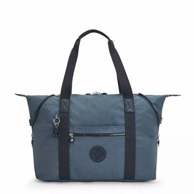 Bolso Tote Kipling Art Medium Mujer Azul Marino Gris | URGJ-97358