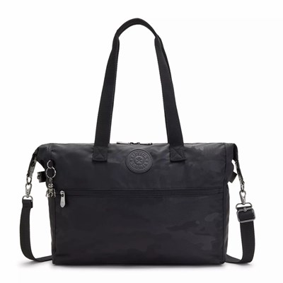 Bolso Tote Kipling Ilia Laptop Mujer Negras Camuflaje | UBHC-51846