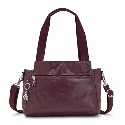 Bolsos Cruzados Kipling Elysia Metallic Mujer Burdeos | WOHG-71498