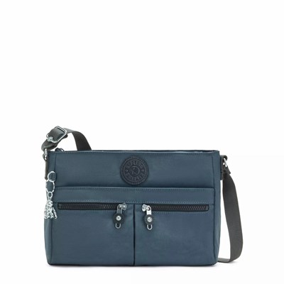 Bolsos Cruzados Kipling New Angie Mujer Azul Marino Gris | PQLH-31752