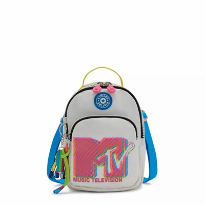 Mini Mochilas Kipling Alber MTV 3-in-1 Convertible Mujer Gris Rosas | OZYC-90438