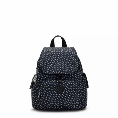 Mochilas De Moda Kipling City Pack Mini Printed Mujer Negras | VIQF-85963