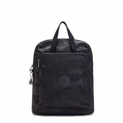 Mochilas De Moda Kipling Kazuki 15" Laptop Mujer Negras Camuflaje | NALW-95012