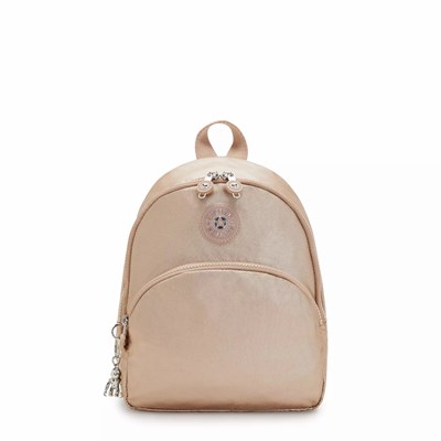 Mochilas De Moda Kipling Paola Small Metallic Mujer Doradas Metal | GIJZ-42369