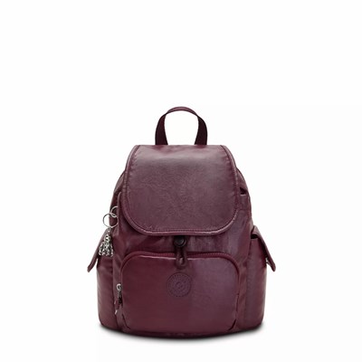 Mochilas Kipling City Pack Mini Metallic Mujer Burdeos | MVYL-08725