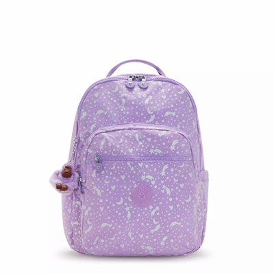 Mochilas Para Portátiles Kipling Seoul Large Printed 15" Mujer Metal | DEJB-21037