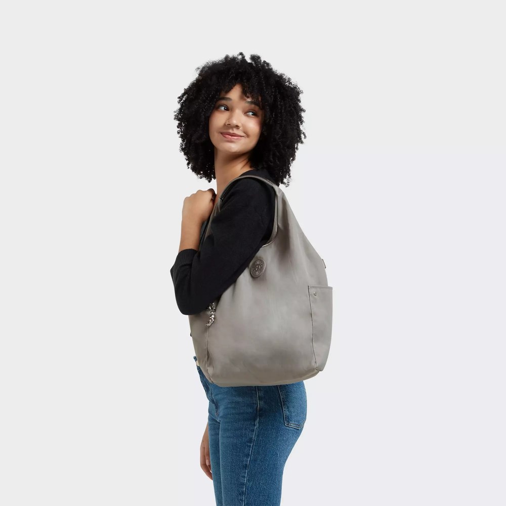 Bandolera Kipling Urbana Mujer Gris | CAGR-90384