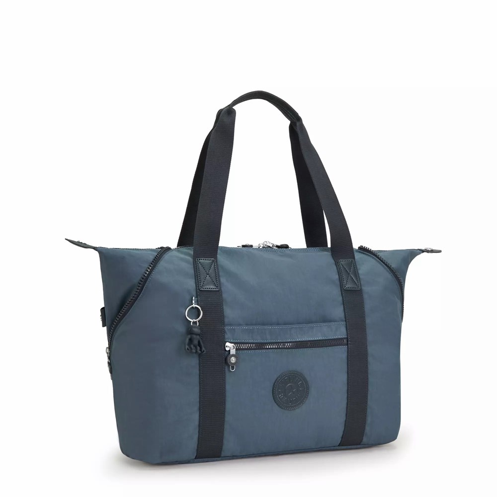 Bolsa Gimnasio Kipling Art Medium Mujer Azul Marino Gris | MQPD-30691