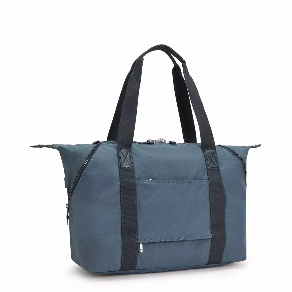 Bolsa Gimnasio Kipling Art Medium Mujer Azul Marino Gris | MQPD-30691