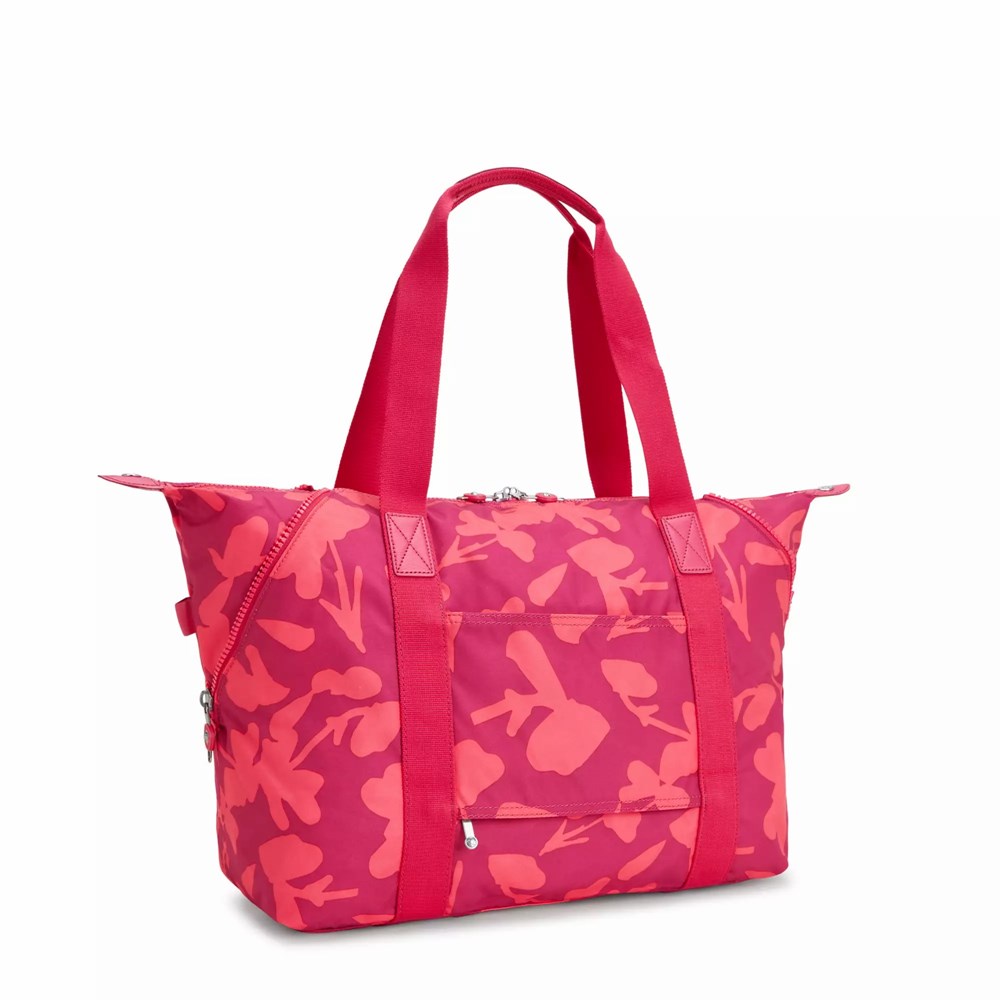 Bolsa Gimnasio Kipling Art Medium Printed Mujer Coral Flores | GBAC-35192