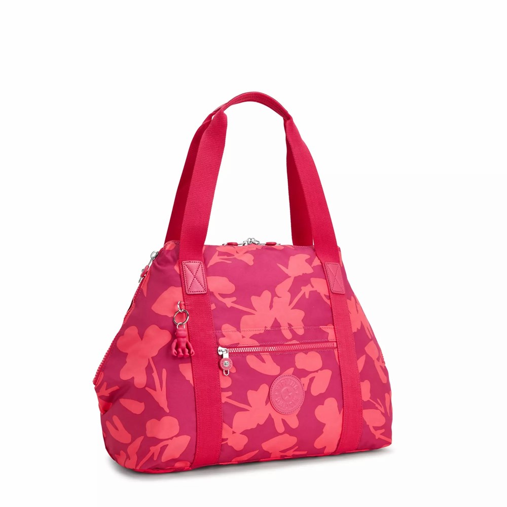 Bolsa Gimnasio Kipling Art Medium Printed Mujer Coral Flores | GBAC-35192