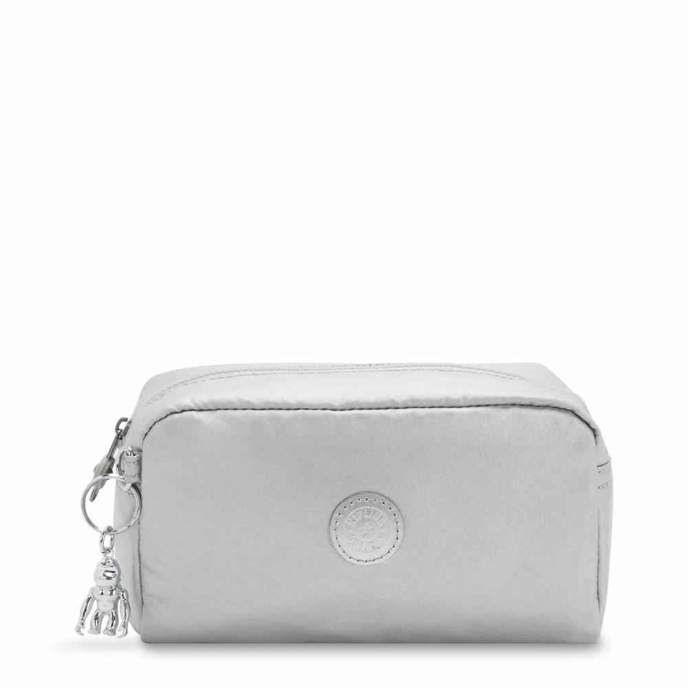 Bolsas De Viaje Kipling Gleam Metallic Pouch Mujer Metal Claro | SITN-49635