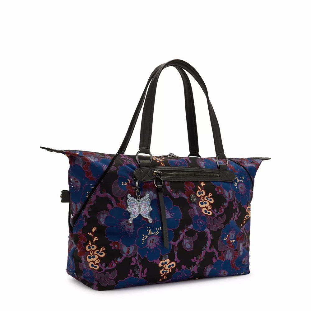 Bolso Tote Kipling Anna Sui Art Medium Mujer Negras Camuflaje | DVCT-28146