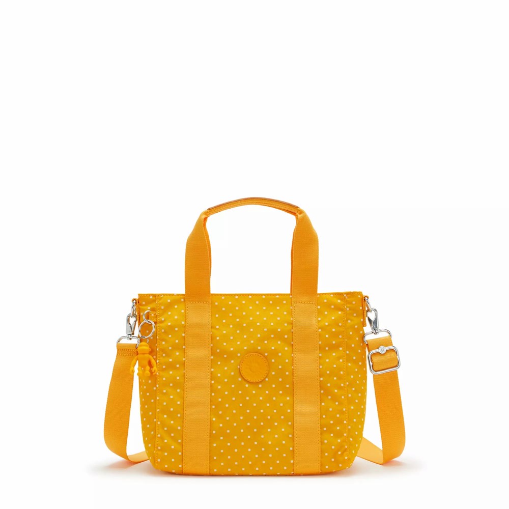 Bolso Tote Kipling Asseni Mini Printed Mujer Amarillo | VRDZ-94271