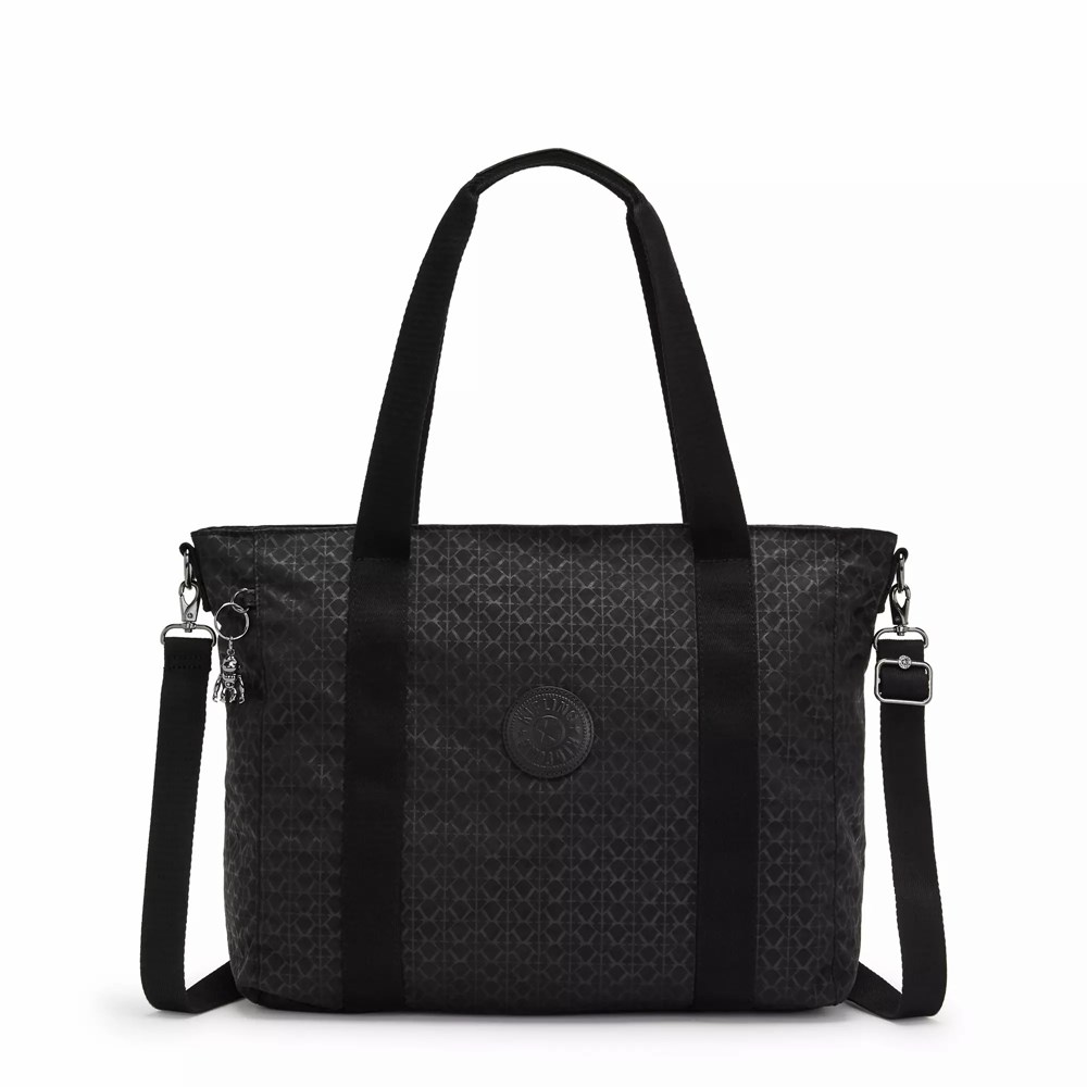 Bolso Tote Kipling Asseni Printed Mujer Azules | DZVQ-21384