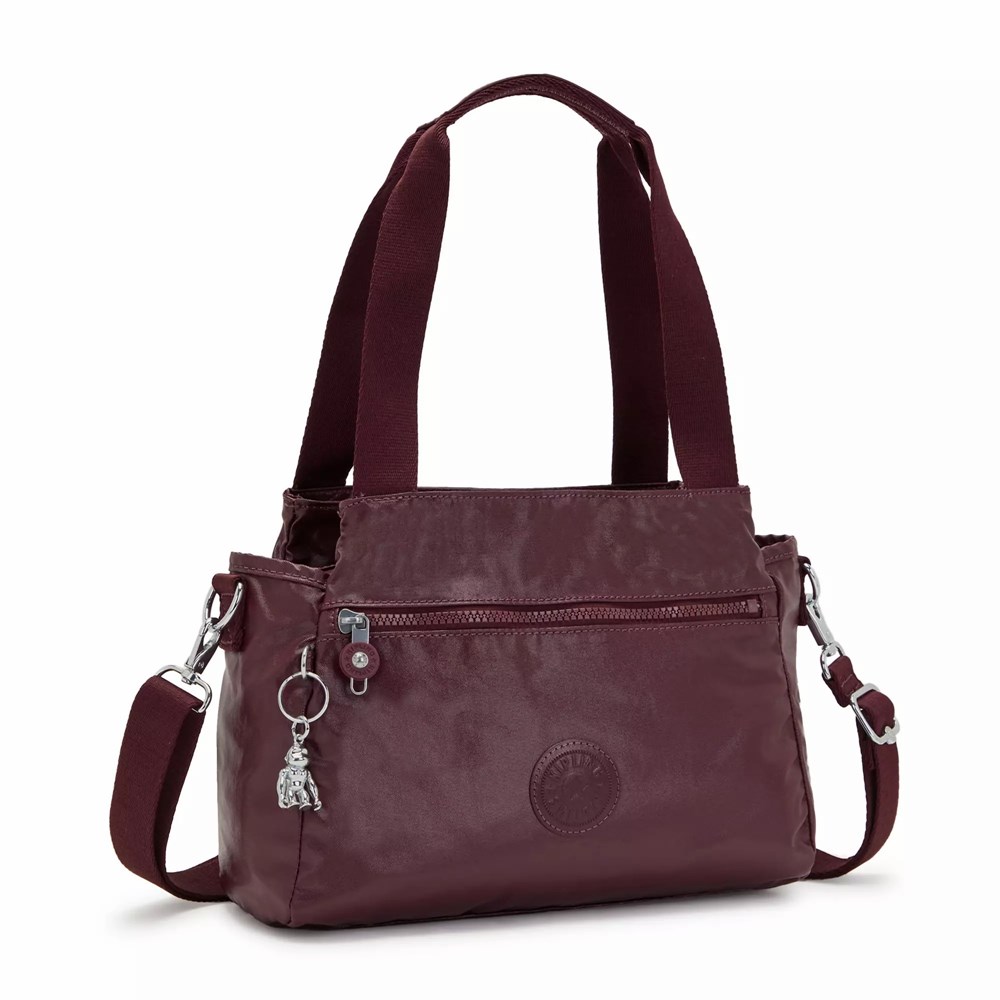 Bolsos Cruzados Kipling Elysia Metallic Mujer Burdeos | WOHG-71498