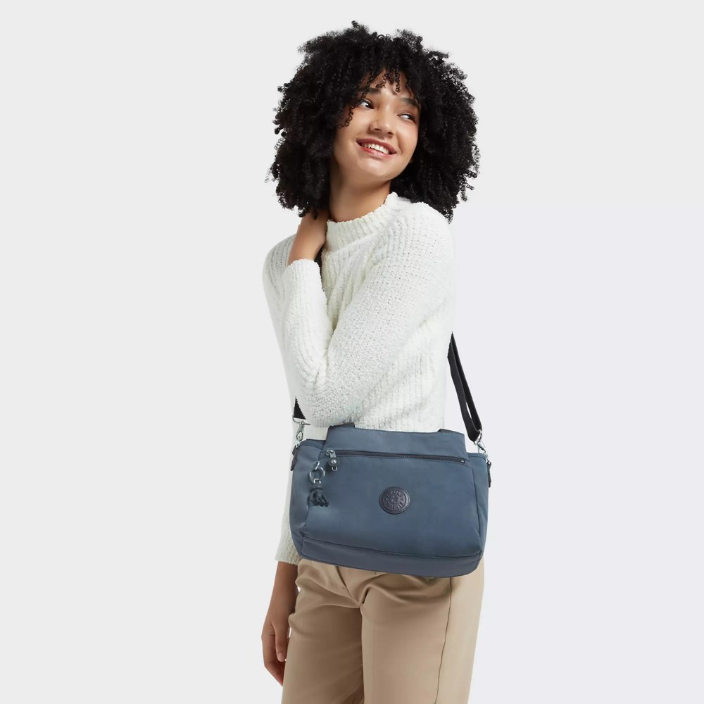 Bolsos Cruzados Kipling Elysia Mujer Azul Marino Gris | THSW-69745