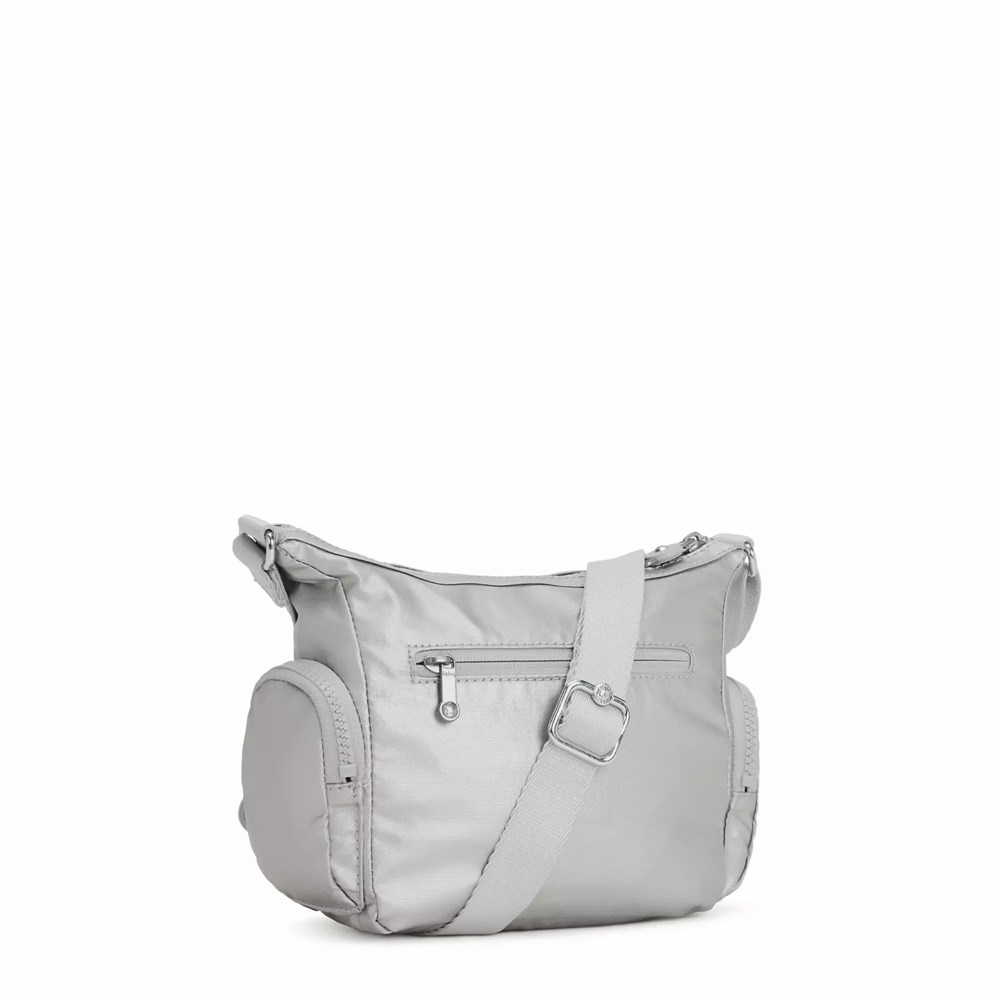 Bolsos Cruzados Kipling Gabbie Mini Metallic Mujer Metal Claro | EPXD-41265