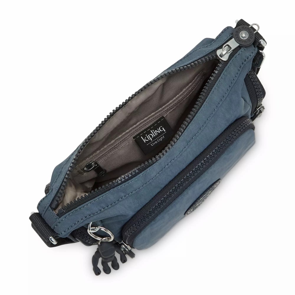 Bolsos Cruzados Kipling Gabbie Mini Mujer Azul Marino Gris | FDIO-50423