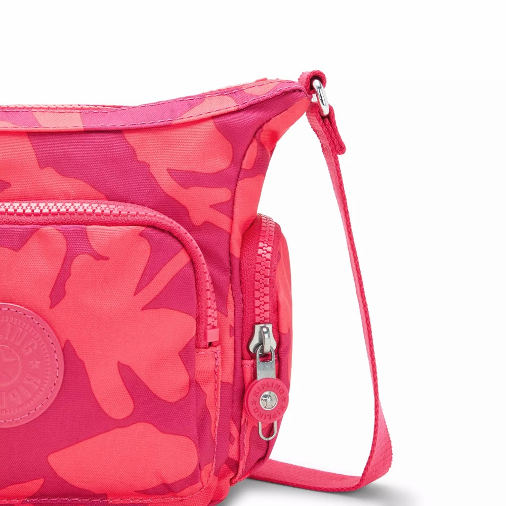 Bolsos Cruzados Kipling Gabbie Mini Printed Mujer Coral Flores | HYRT-70351