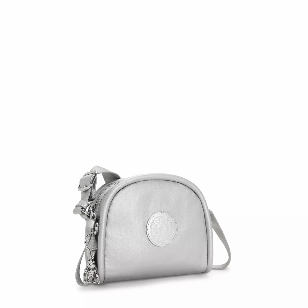 Bolsos Cruzados Kipling Jesper Metallic Mujer Metal Claro | NHBC-27348