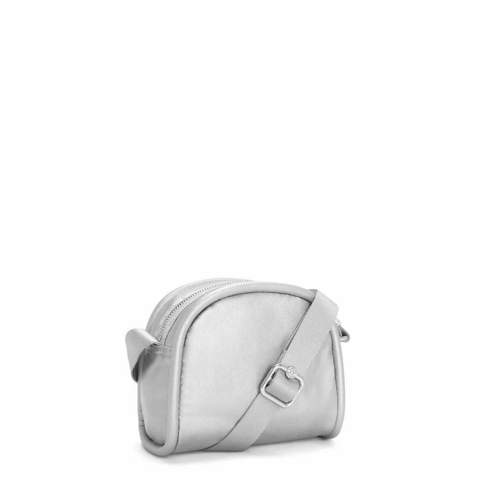 Bolsos Cruzados Kipling Jesper Metallic Mujer Metal Claro | NHBC-27348