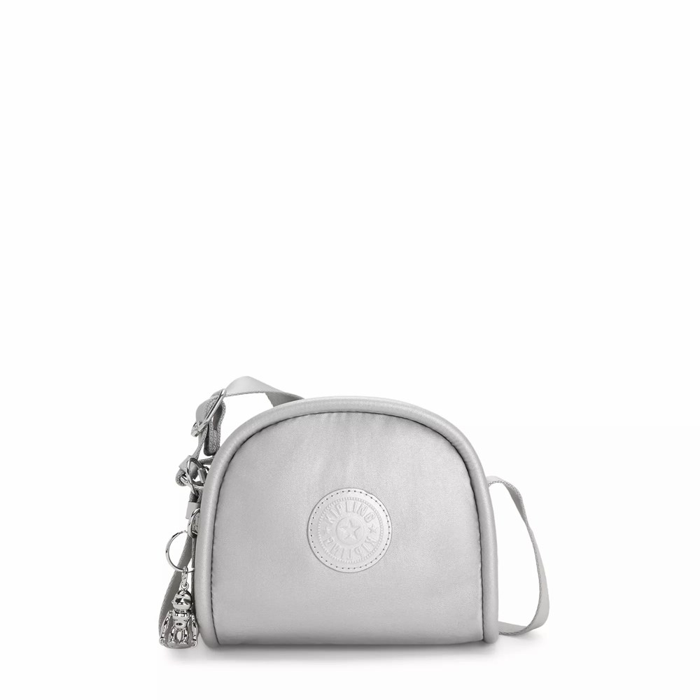 Bolsos Cruzados Kipling Jesper Metallic Mujer Metal Claro | NHBC-27348