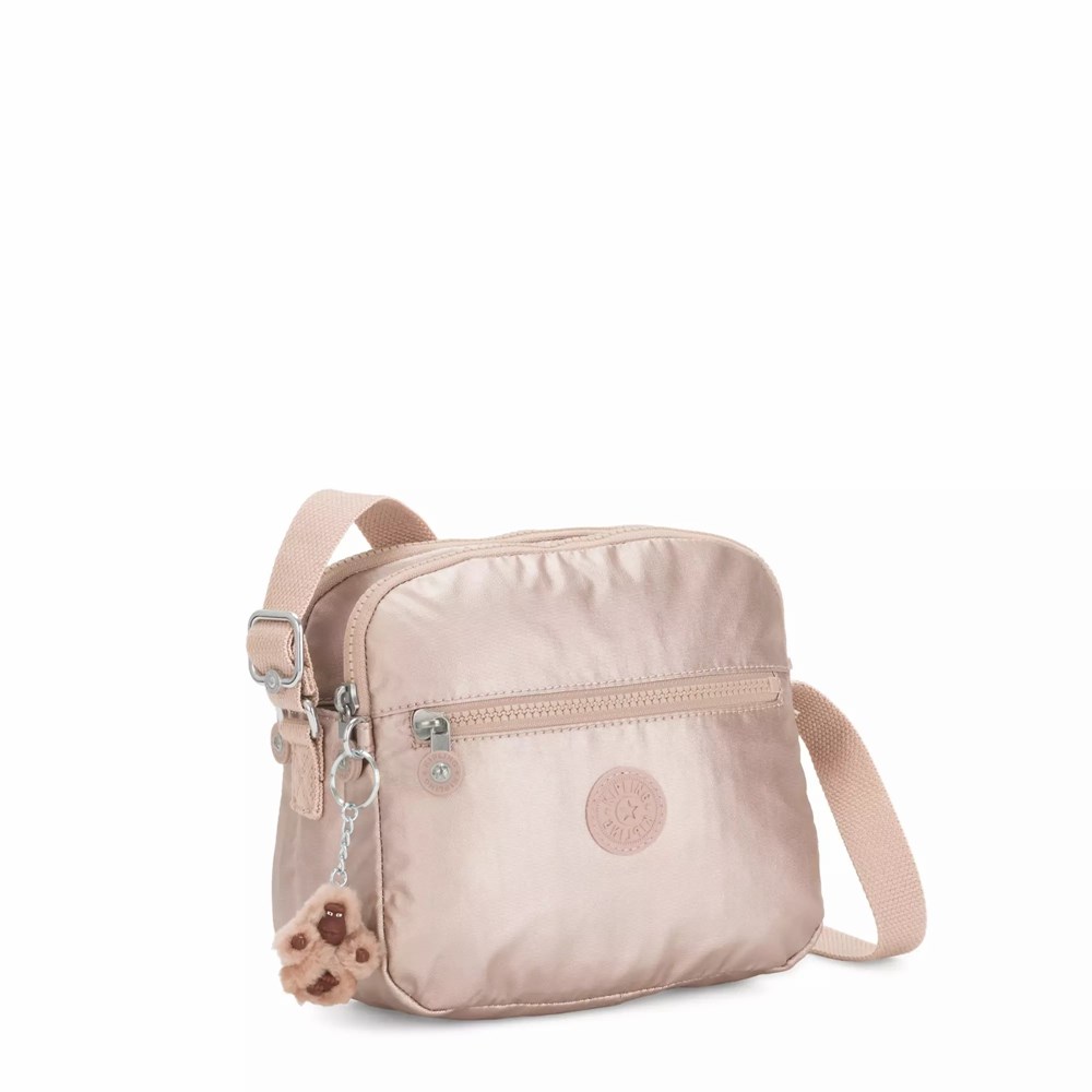 Bolsos Cruzados Kipling Keefe Metallic Mujer Metal | GIOM-21673