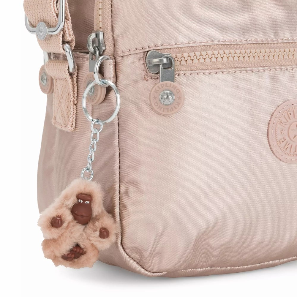 Bolsos Cruzados Kipling Keefe Metallic Mujer Metal | GIOM-21673