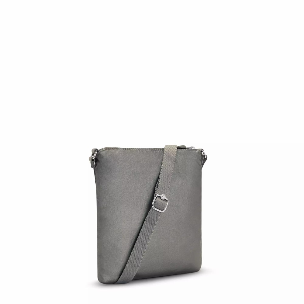 Bolsos Cruzados Kipling Keiko Metallic Crossbody Mujer Gris Metal | IQPJ-26384