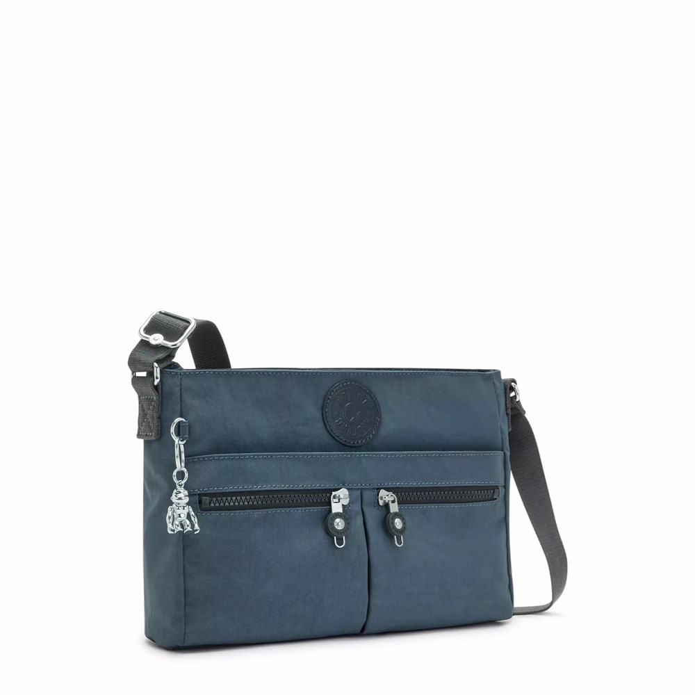 Bolsos Cruzados Kipling New Angie Mujer Azul Marino Gris | PQLH-31752