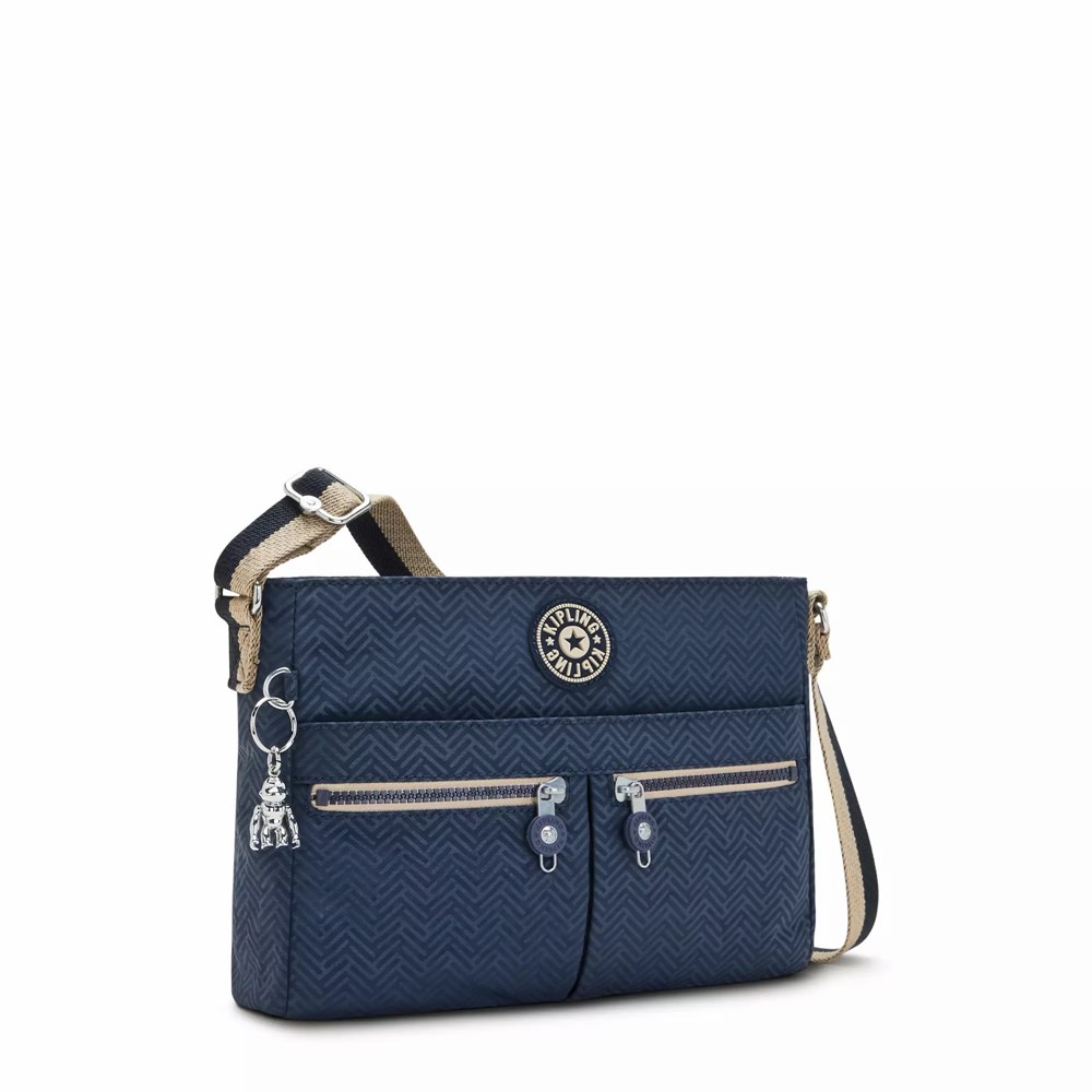 Bolsos Cruzados Kipling New Angie Printed Mujer Azules | COJU-87342