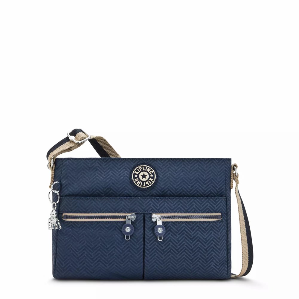 Bolsos Cruzados Kipling New Angie Printed Mujer Azules | COJU-87342