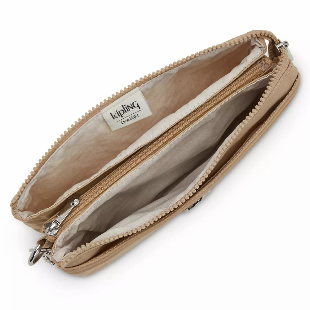 Bolsos Cruzados Kipling Riri Mujer Beige | BHXW-70521