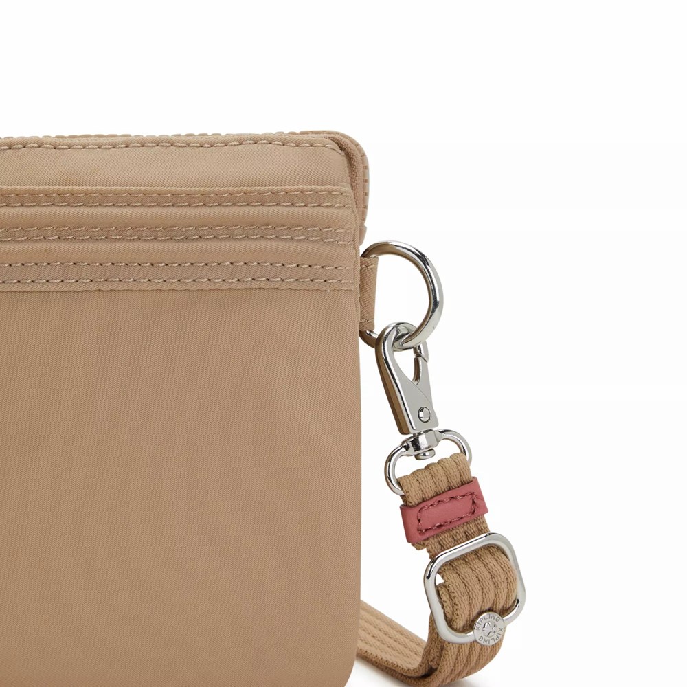 Bolsos Cruzados Kipling Riri Mujer Beige | BHXW-70521