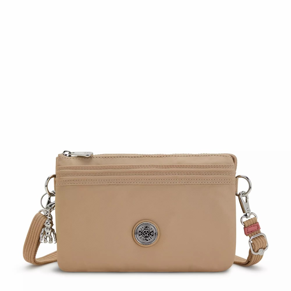 Bolsos Cruzados Kipling Riri Mujer Beige | BHXW-70521