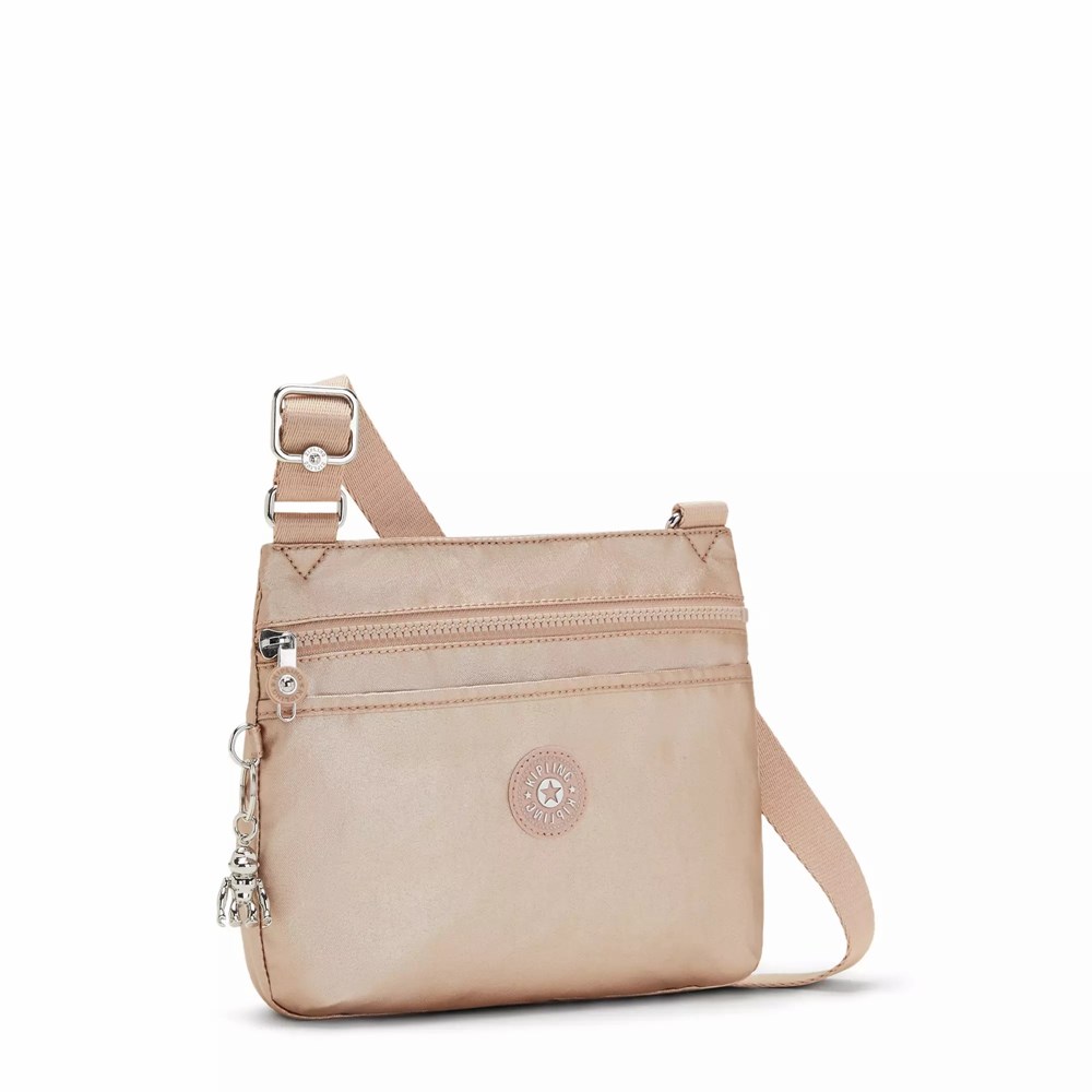 Mini Bolsos Kipling Emmylou Metallic Mujer Doradas Metal | EOFJ-79128