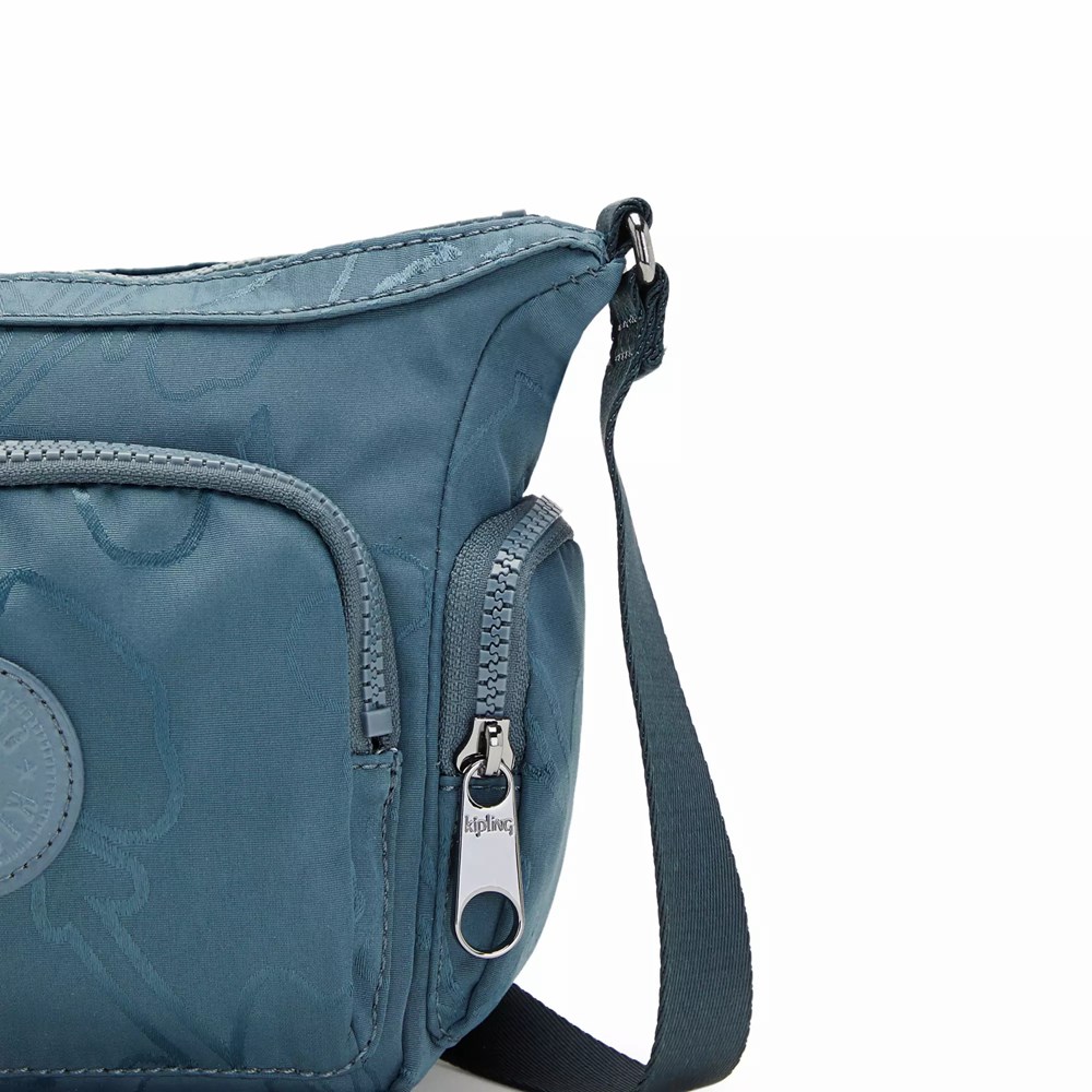 Mini Bolsos Kipling Gabbie Printed Mujer Azul Marino Gris | AMBD-83576