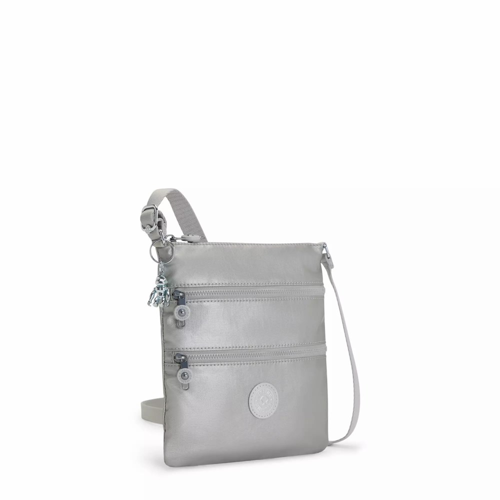 Mini Bolsos Kipling Keiko Metallic Crossbody Mujer Metal Claro | RASJ-93601