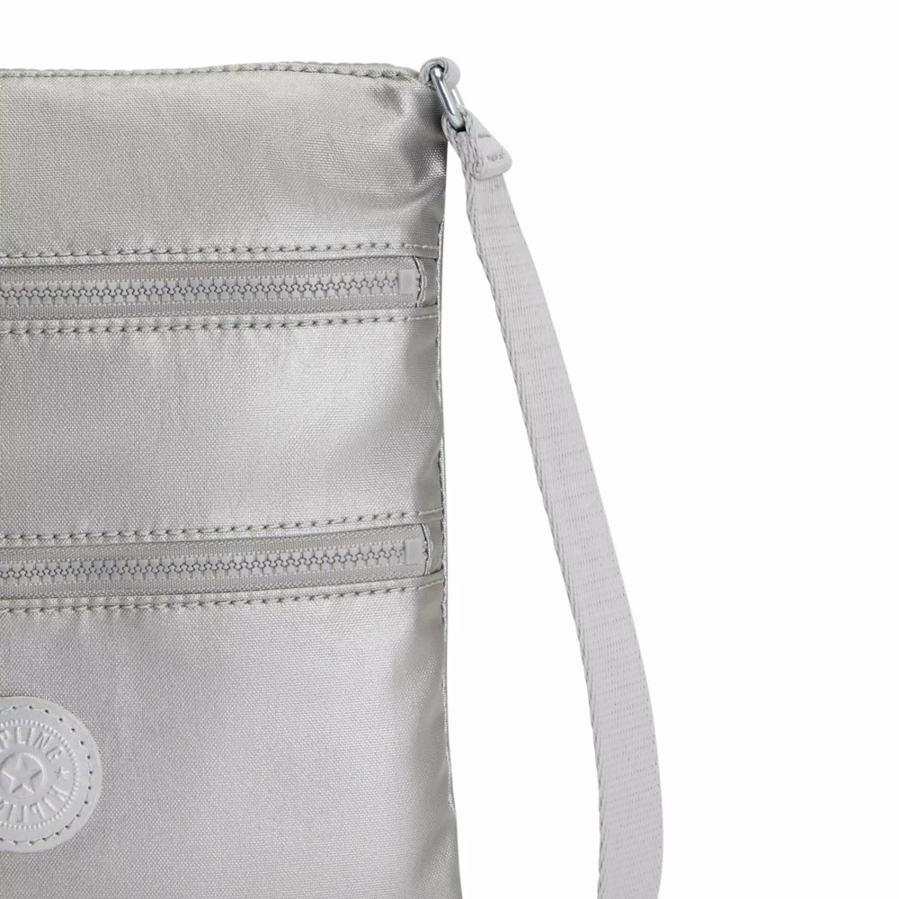 Mini Bolsos Kipling Keiko Metallic Crossbody Mujer Metal Claro | RASJ-93601