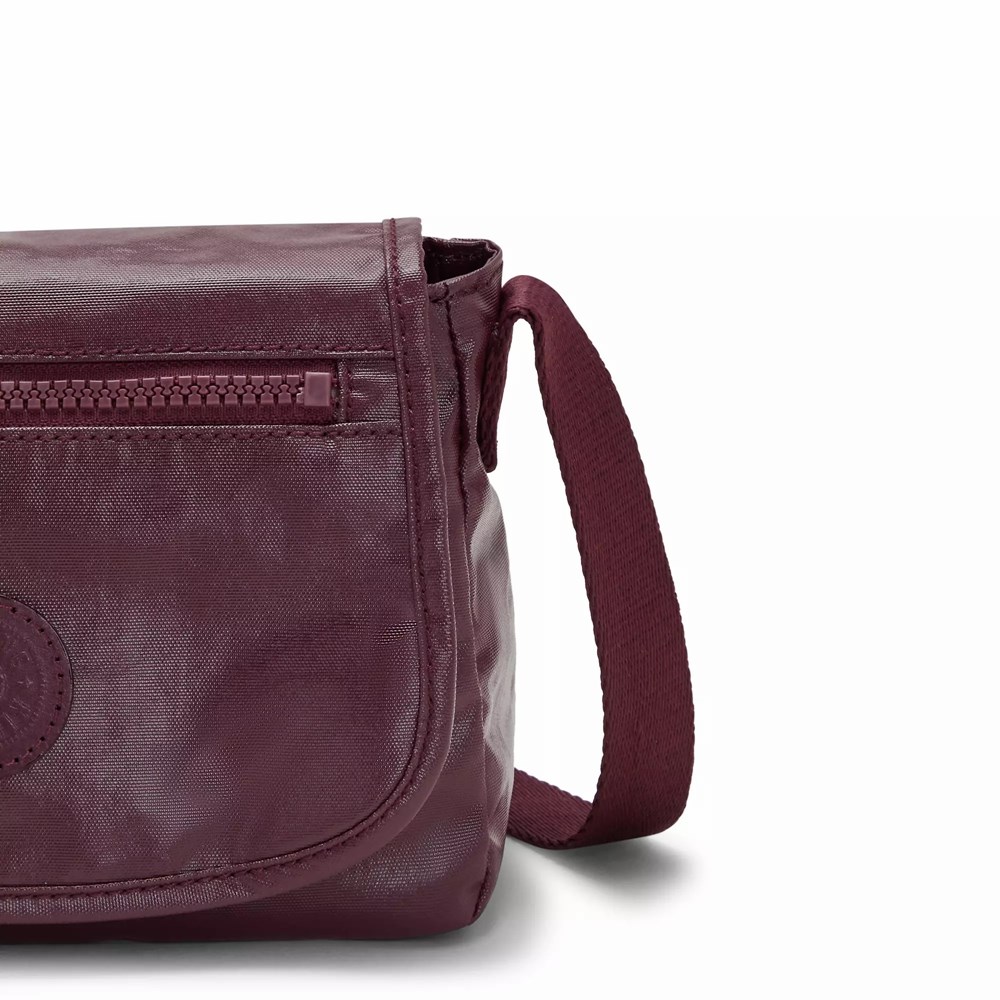 Mini Bolsos Kipling Sabian Metallic Crossbody Mujer Burdeos | XVNC-62318