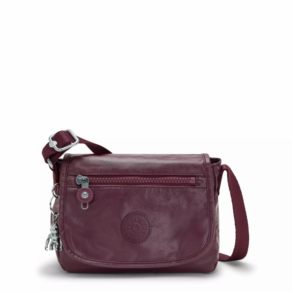 Mini Bolsos Kipling Sabian Metallic Crossbody Mujer Burdeos | XVNC-62318