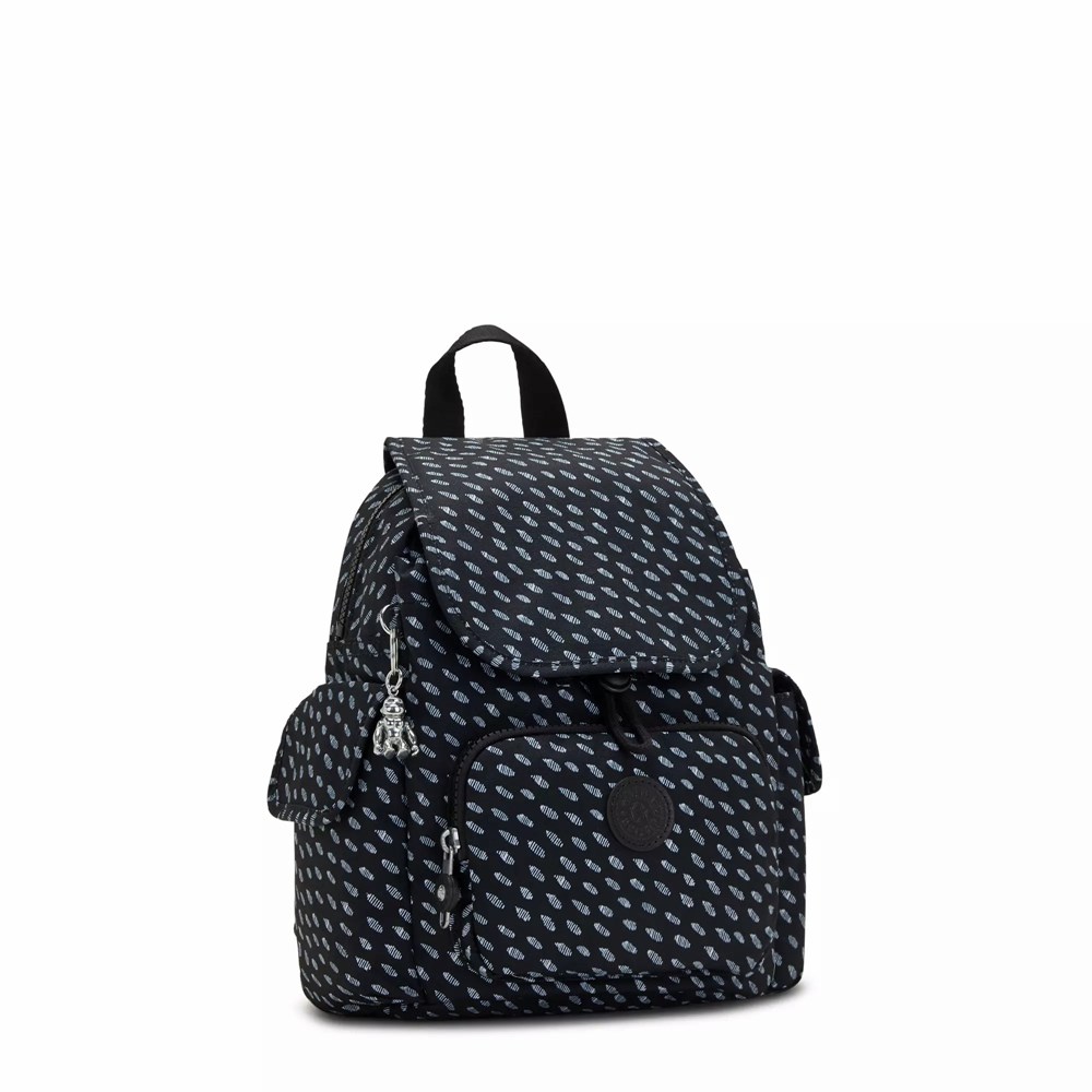 Mini Mochilas Kipling City Pack Mini Printed Mujer Negras | YHNO-94721