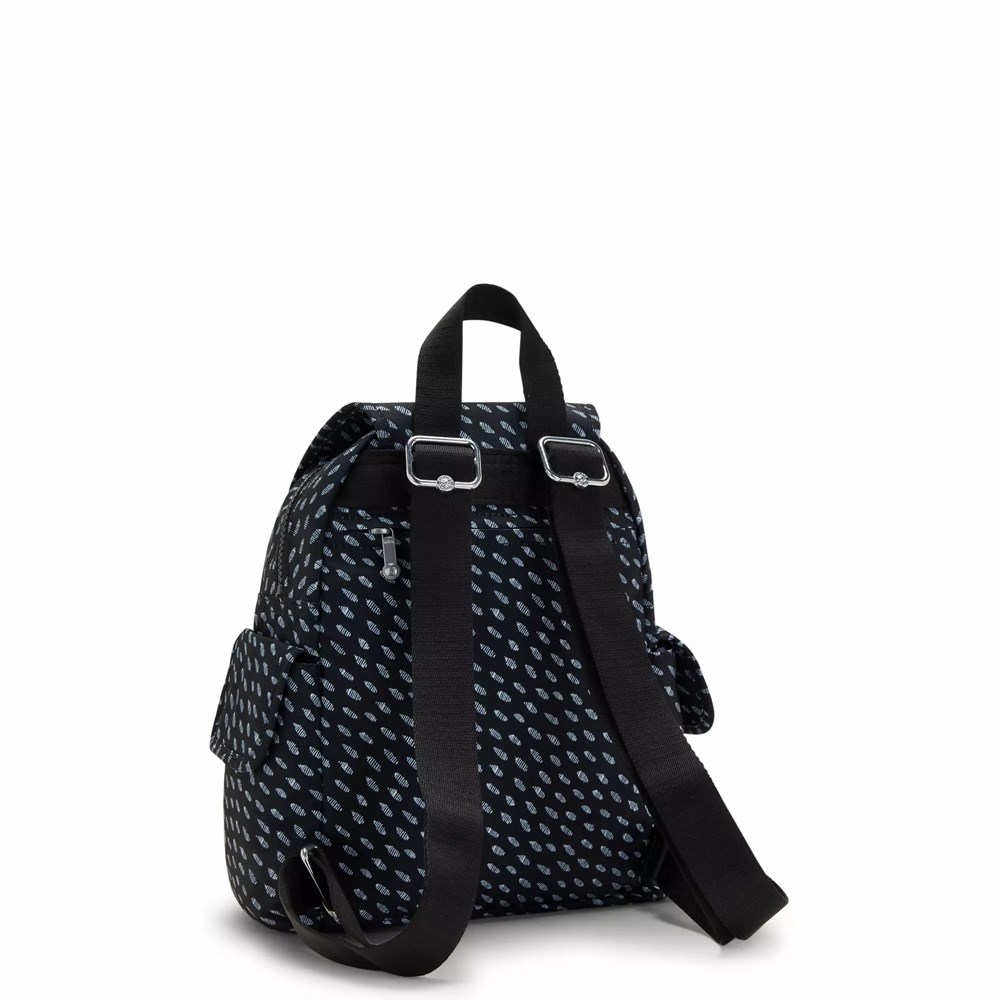 Mini Mochilas Kipling City Pack Mini Printed Mujer Negras | YHNO-94721