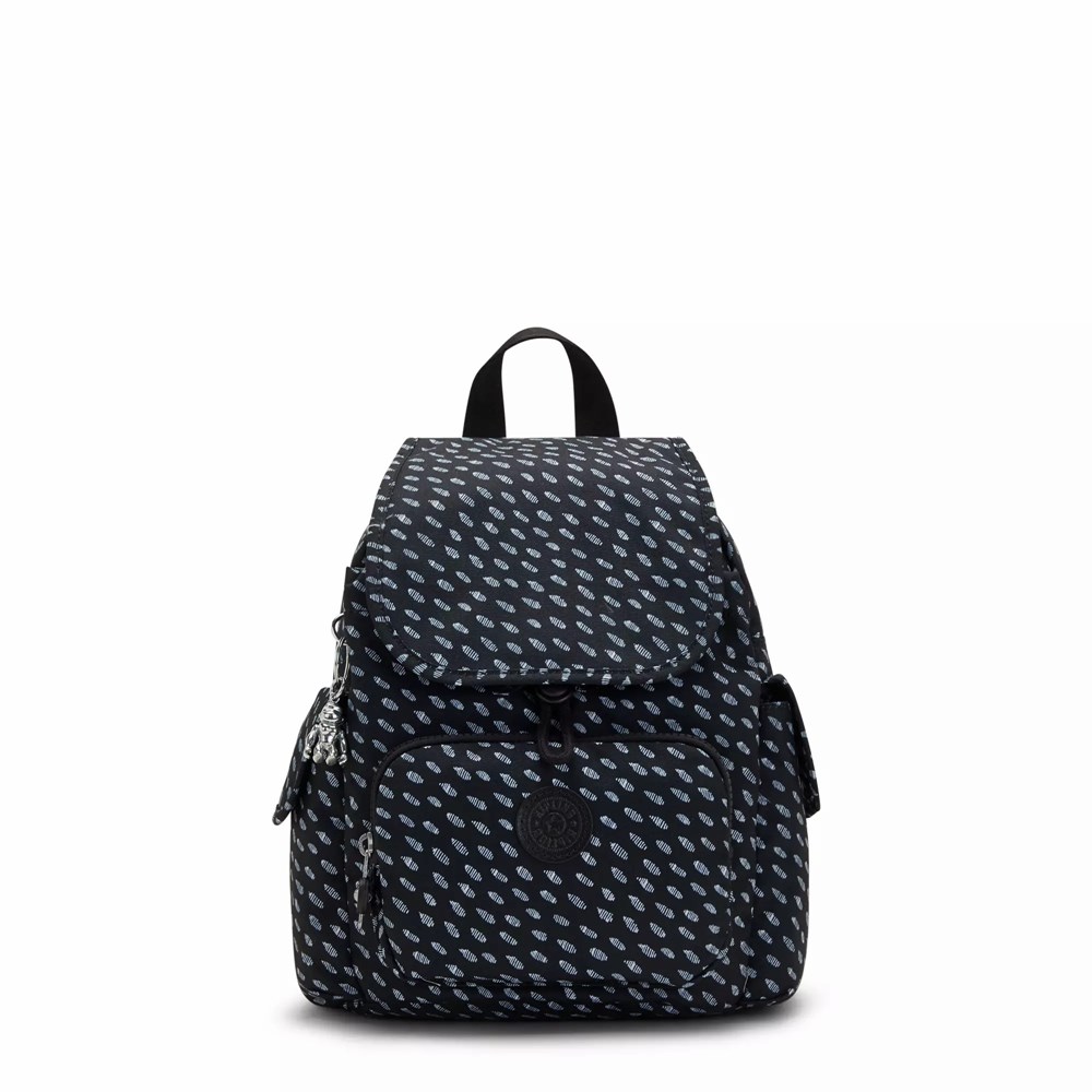 Mini Mochilas Kipling City Pack Mini Printed Mujer Negras | YHNO-94721