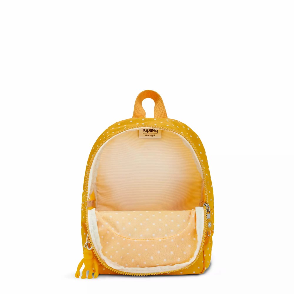 Mini Mochilas Kipling Curtis Compact Printed Convertible Mujer Amarillo | AVMK-43902