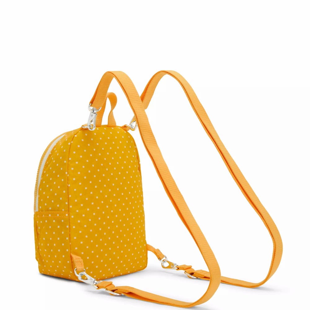 Mini Mochilas Kipling Curtis Compact Printed Convertible Mujer Amarillo | AVMK-43902