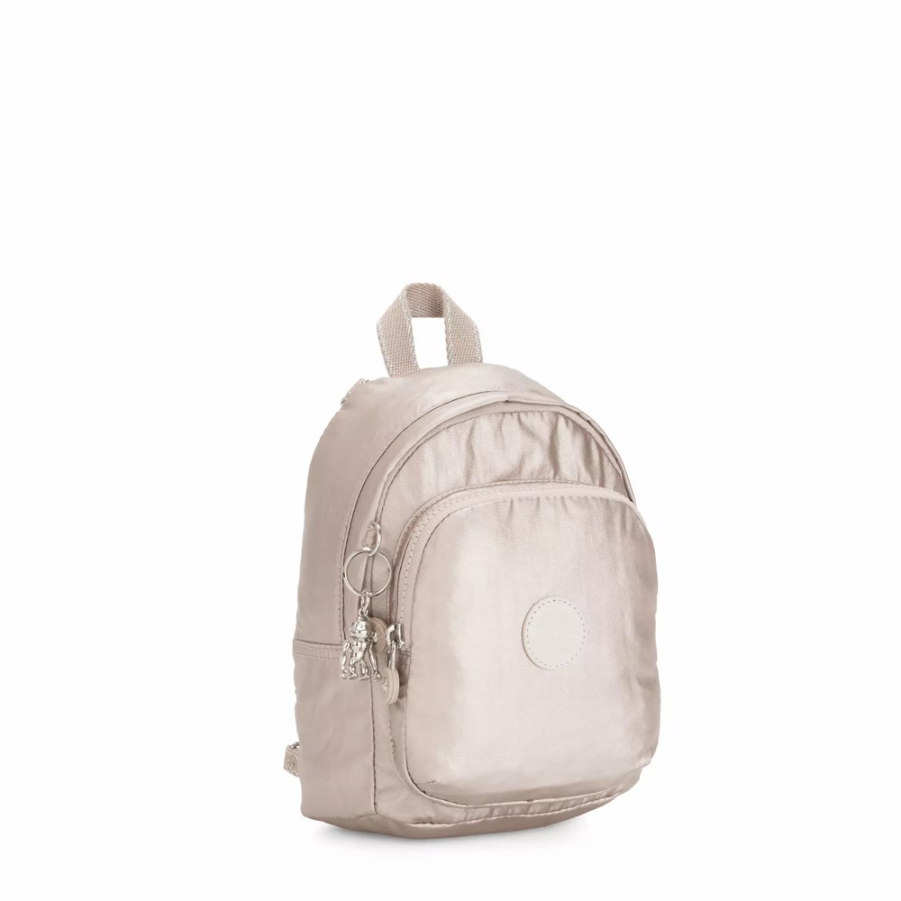 Mini Mochilas Kipling Delia Compact Metallic Convertible Mujer Metal | OQMS-52346