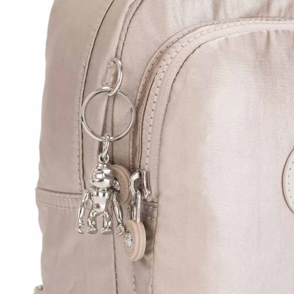 Mini Mochilas Kipling Delia Compact Metallic Convertible Mujer Metal | OQMS-52346