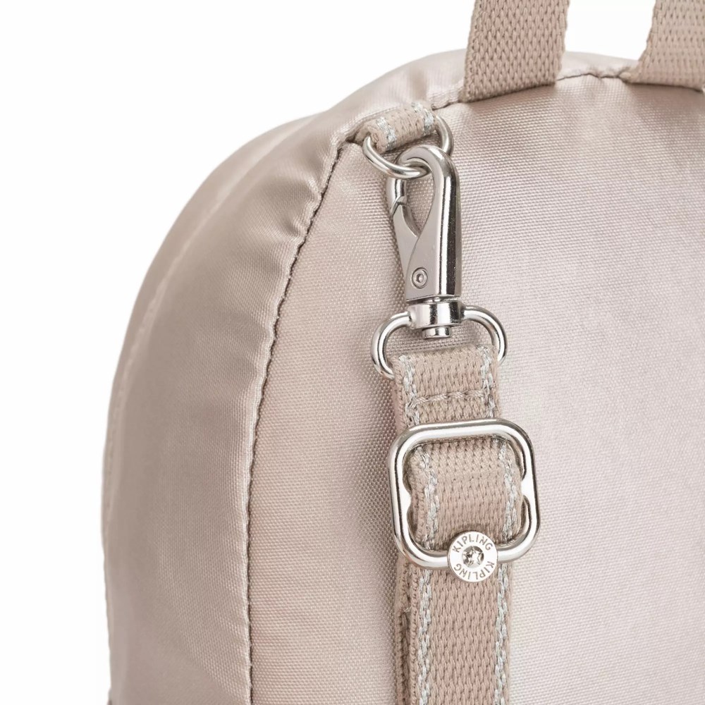 Mini Mochilas Kipling Delia Compact Metallic Convertible Mujer Metal | OQMS-52346